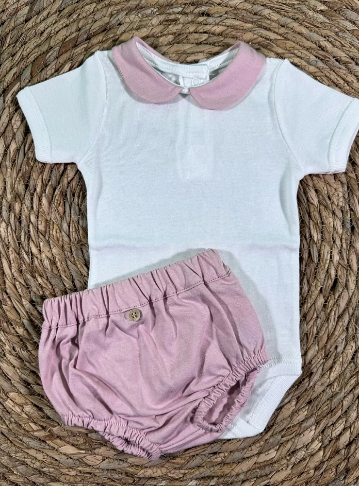 100% cotton bodysuit and panty set