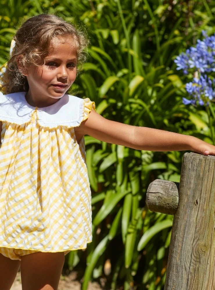 Baby dress with panties and jacket from La Martinica Kittie collection