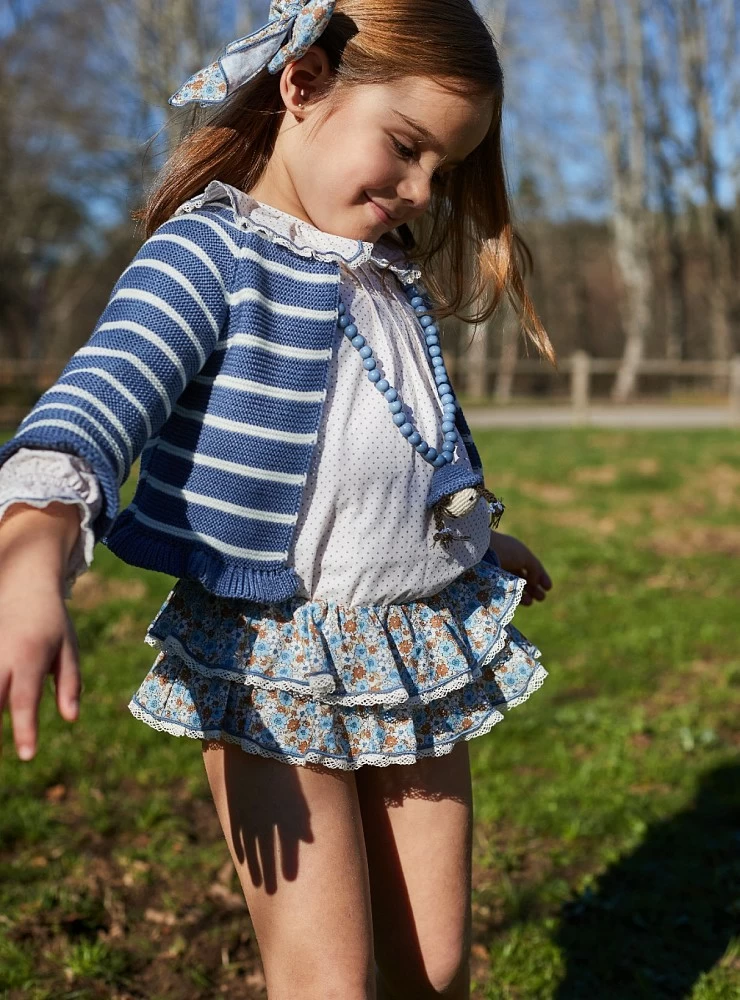 Blusa con chaqueta y braguita de La Martinica Colección Caracolinos