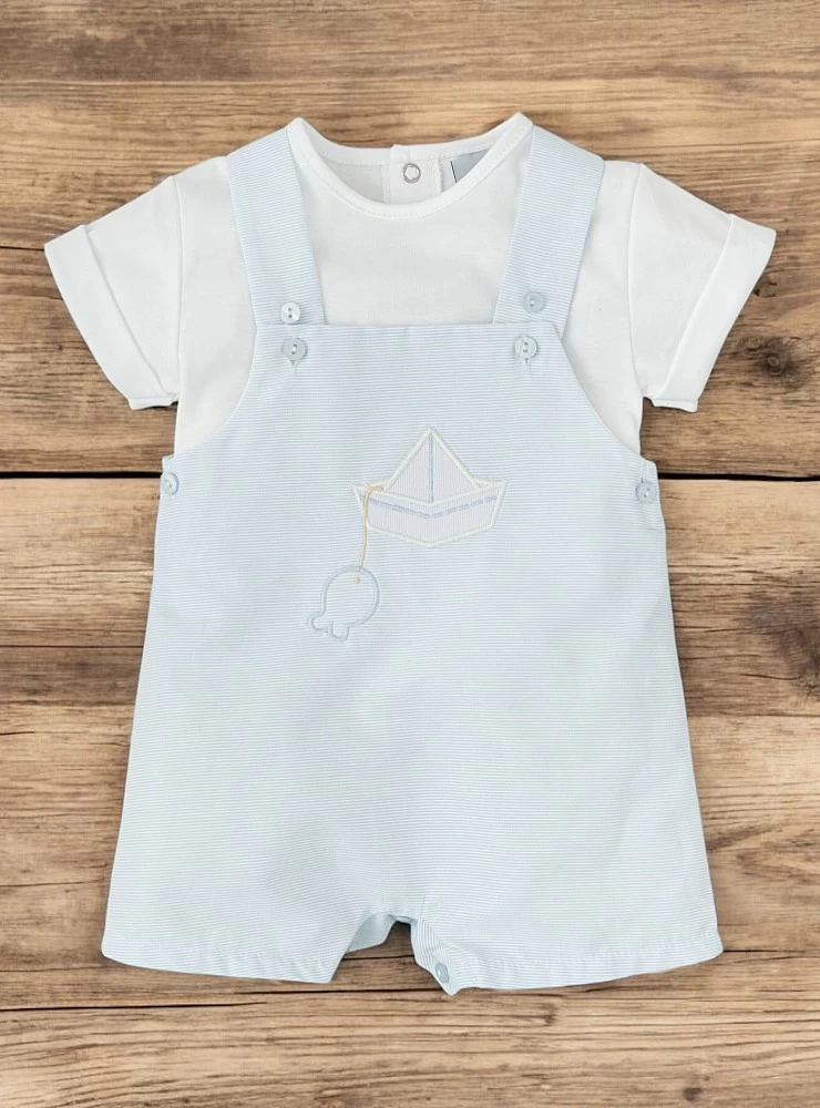 Boy's overalls and t-shirt set, Liberty collection