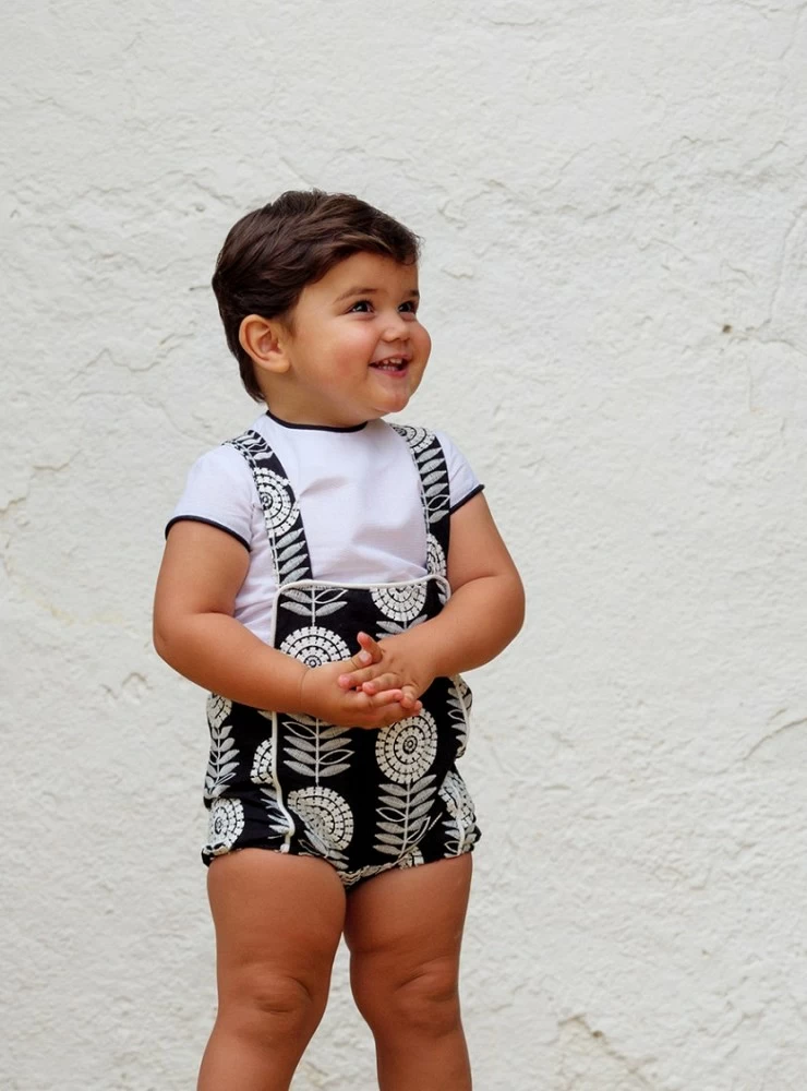 Boy's set. Romper and blouse Sunflower collection by José varón