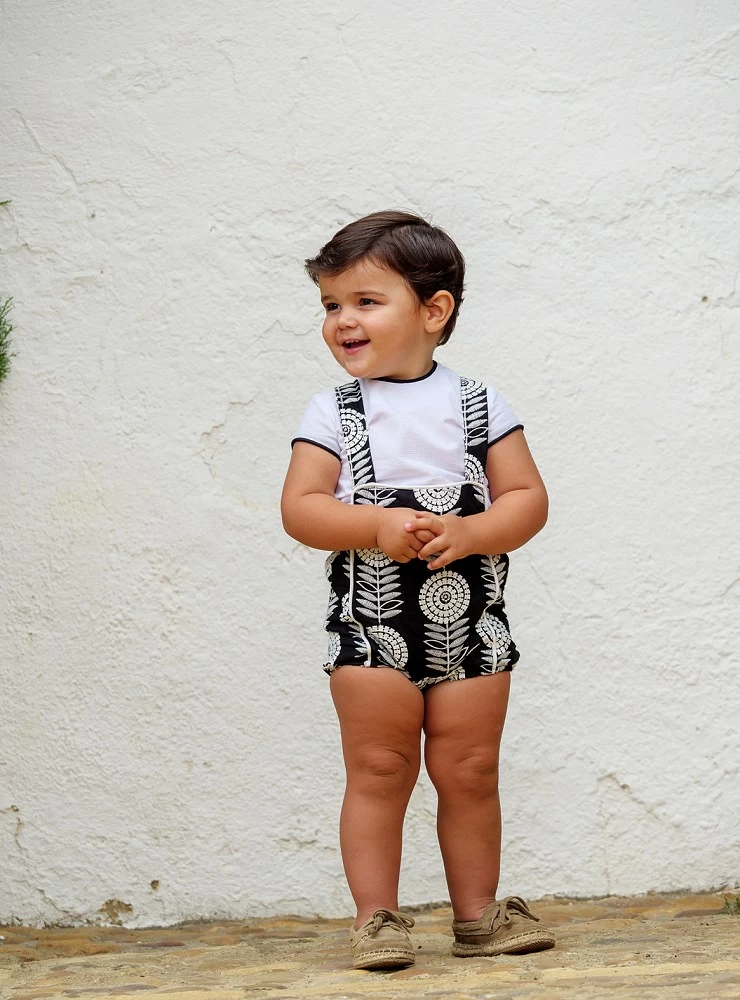 Boy's set. Romper and blouse Sunflower collection by José varón