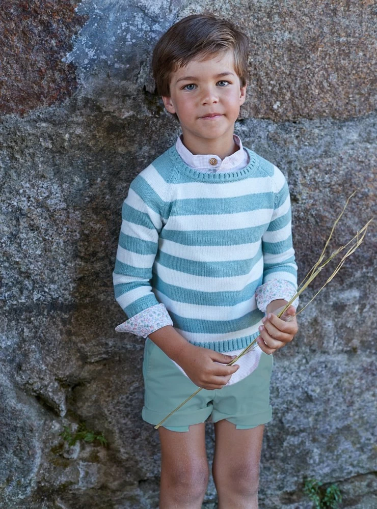 Camisa con pantalón y Jersey de La Martinica colección Rosa y azul