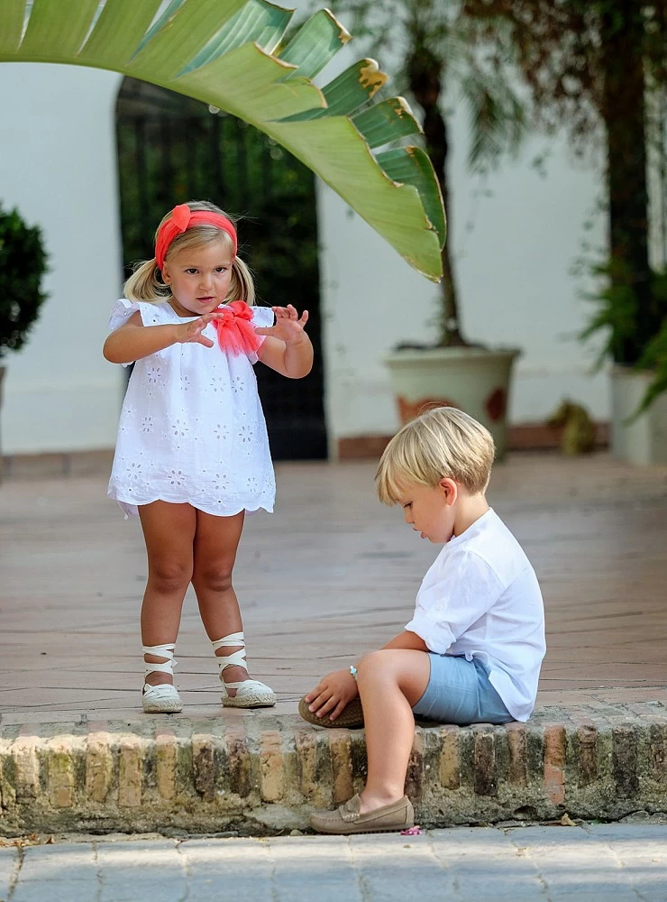 Camisa y pantalón para niño colección coral de Cocote