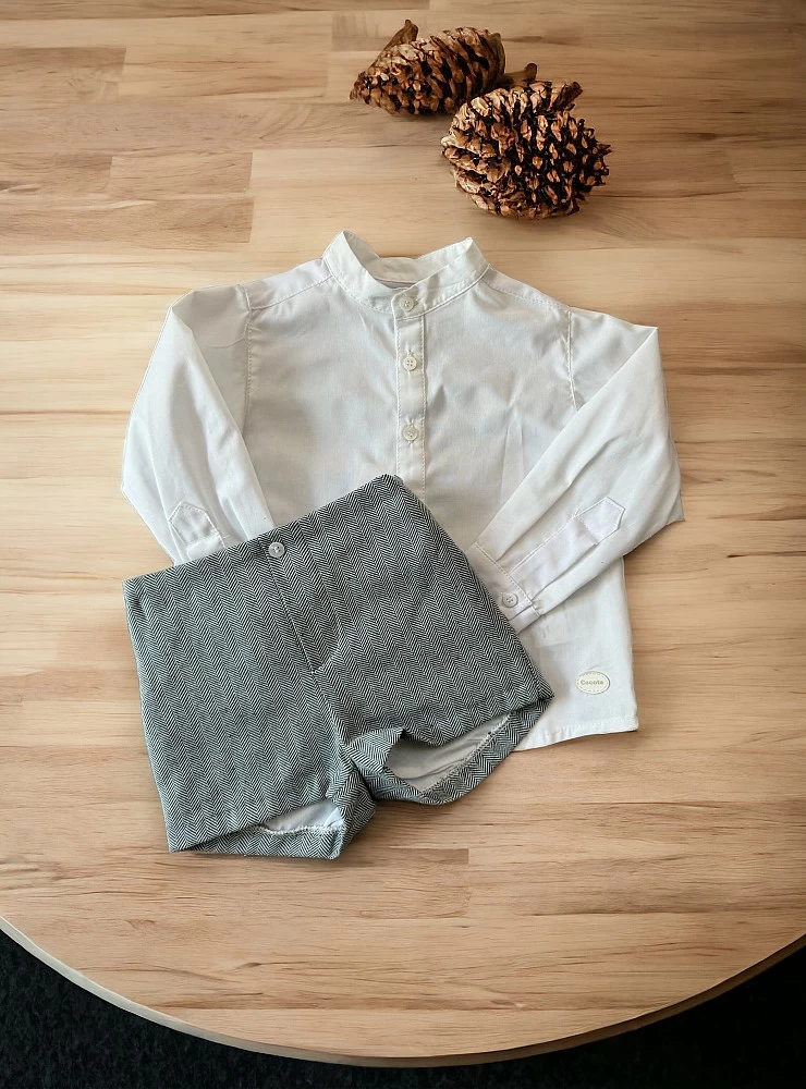 Cocote herringbone collection shirt and pants set