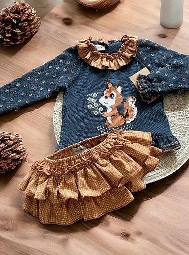 Conjunto Jersey y Bombacho faldita Colección Ardilla de Lolittos