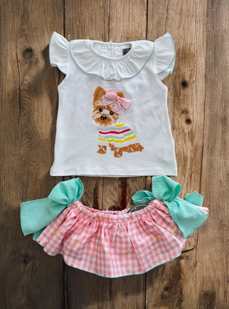 Conjunto niña colección yorkshire de Mon petit Bonbon