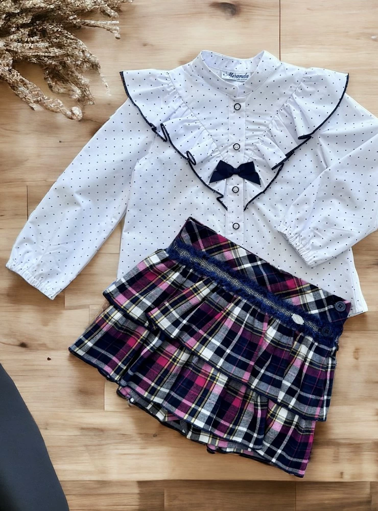 Conjunto para niña blusa y Falda pantalón colección Fantasía