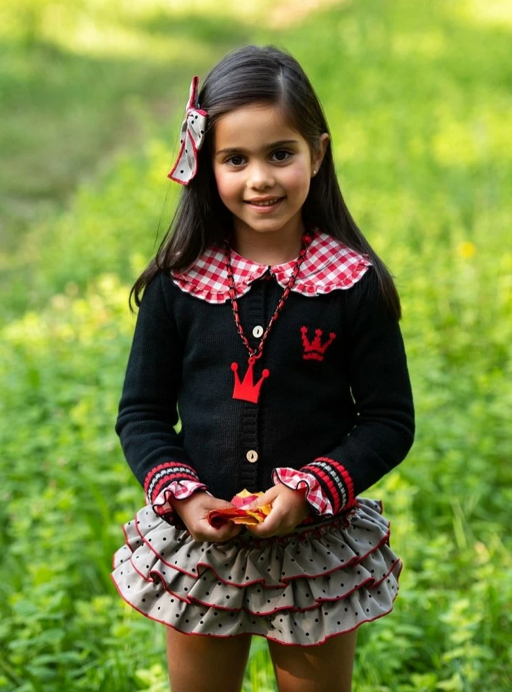 Conjunto para niña de tres piezas colección Marion de Eva Castro