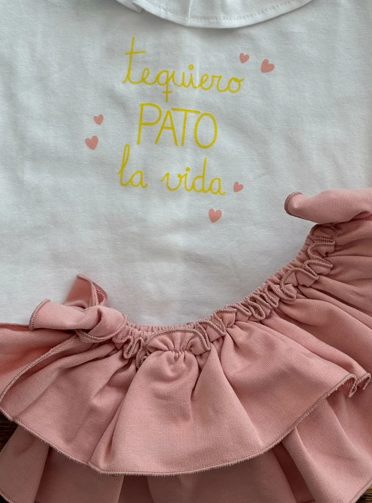 Conjunto para niña Te quiero pato de Pio Pio