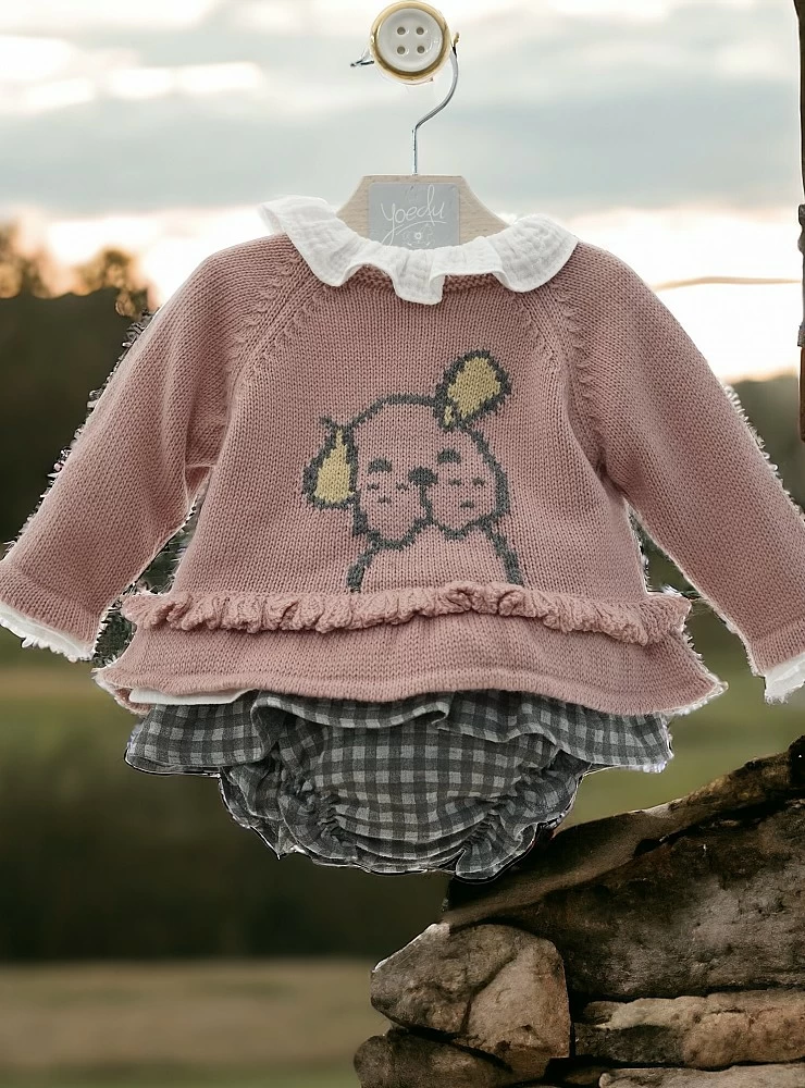 Conjunto para niña tres piezas Colección Perrito