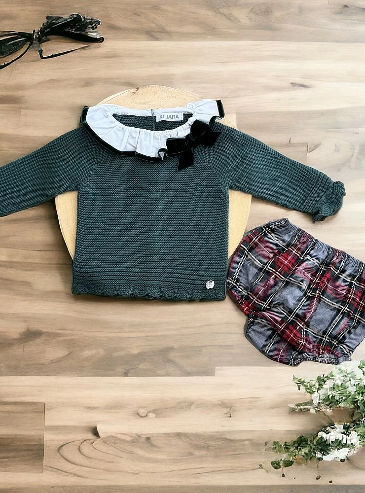 Conjunto para niña. Jersey y braguita colección Chispa