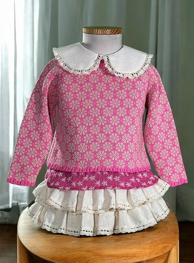 Conjunto tres piezas para niña de Lolittos colección Grecia