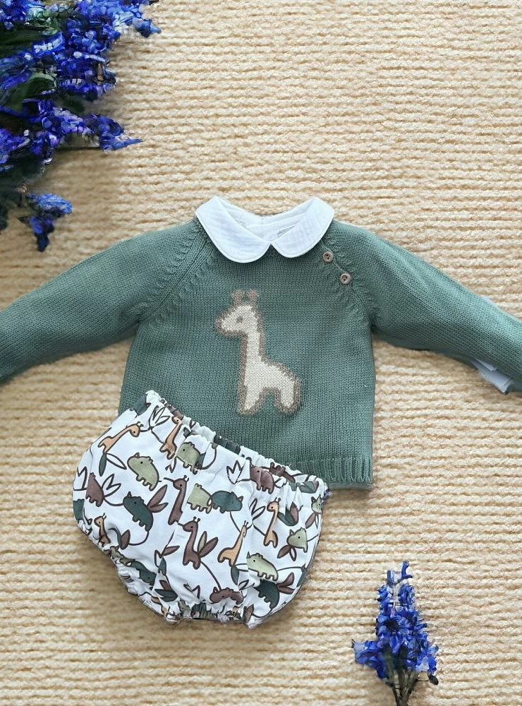 Conjunto tres piezas para niño Colección Jirafa