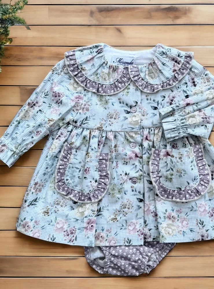 Conjunto vestido y braguita para bebé niña