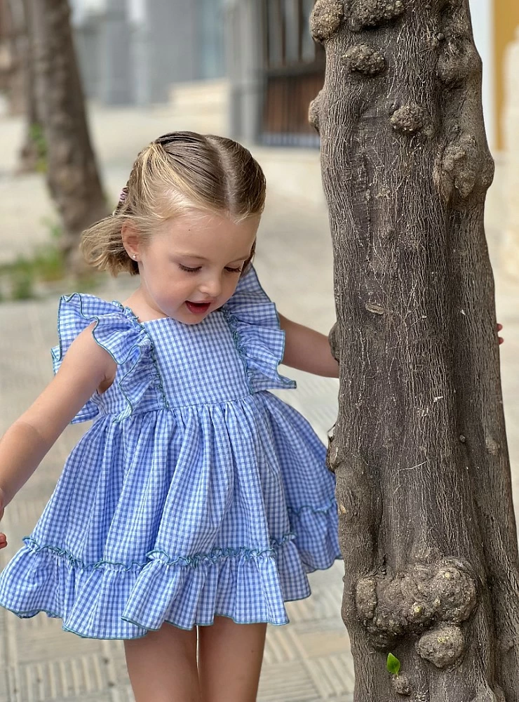 Dress and gingham panties from La Peppa Grulla collection