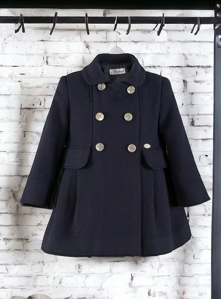 English style coat for girls in navy