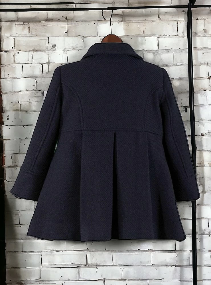 English style coat for girls in navy