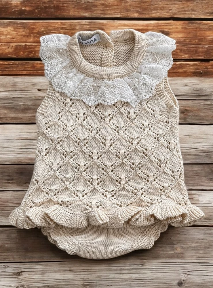 Fine knit set for girls, Tramontana collection