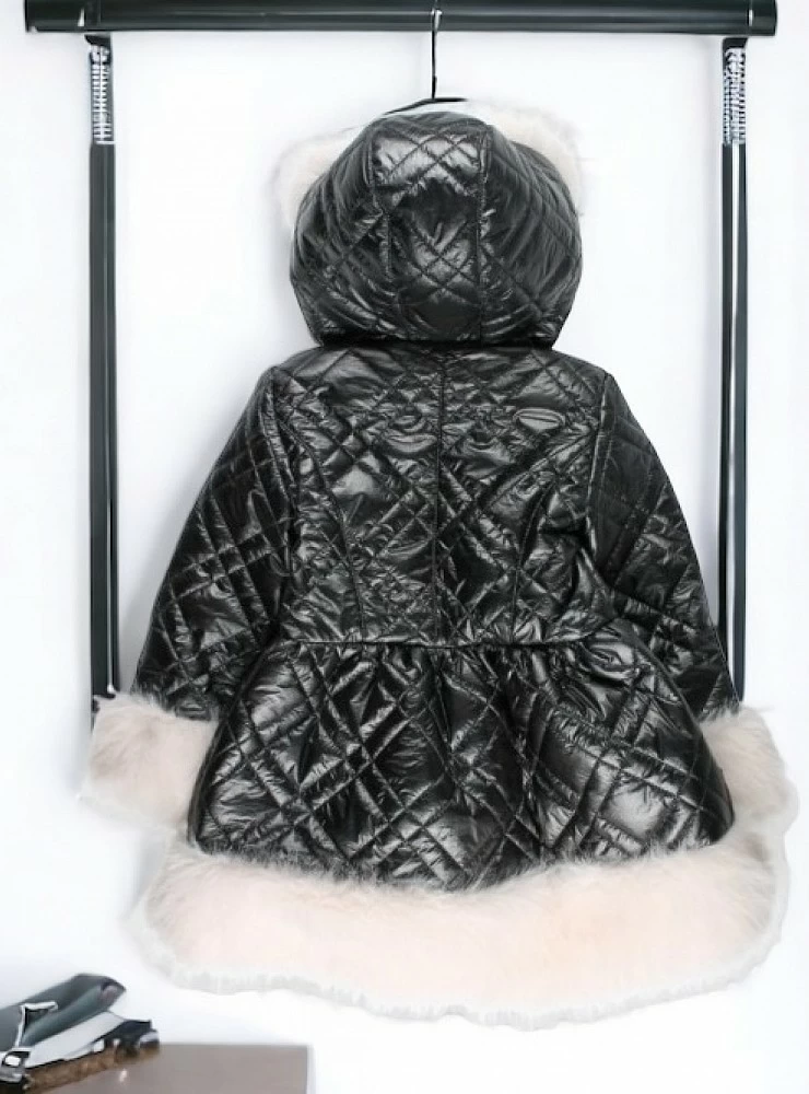 Foque Anthracite metallic padded coat