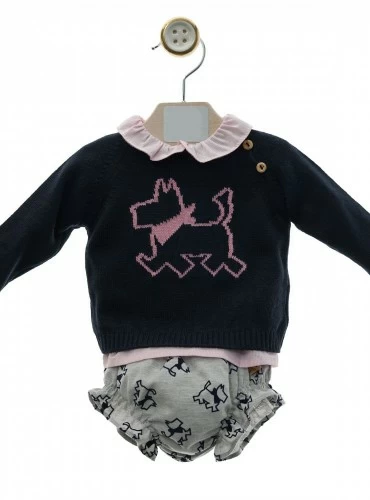 Girl's three-piece set. westie collection