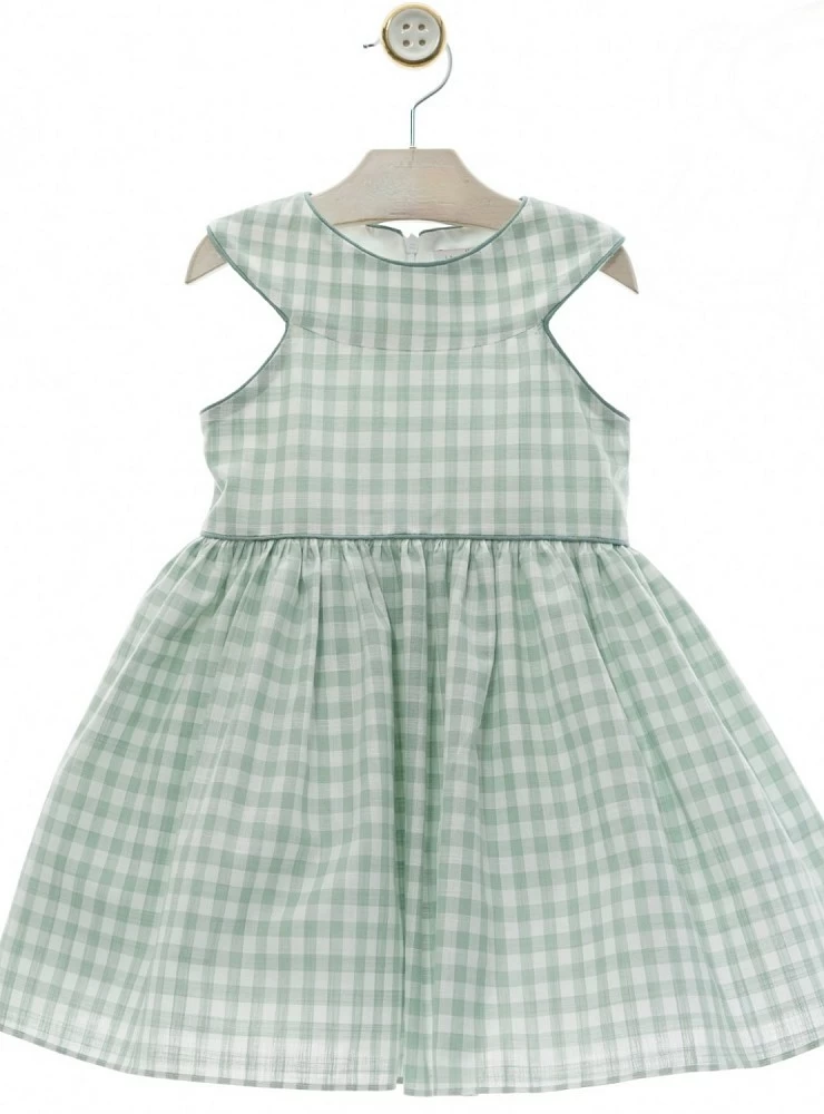 Green gingham dress from the Lancelot collection