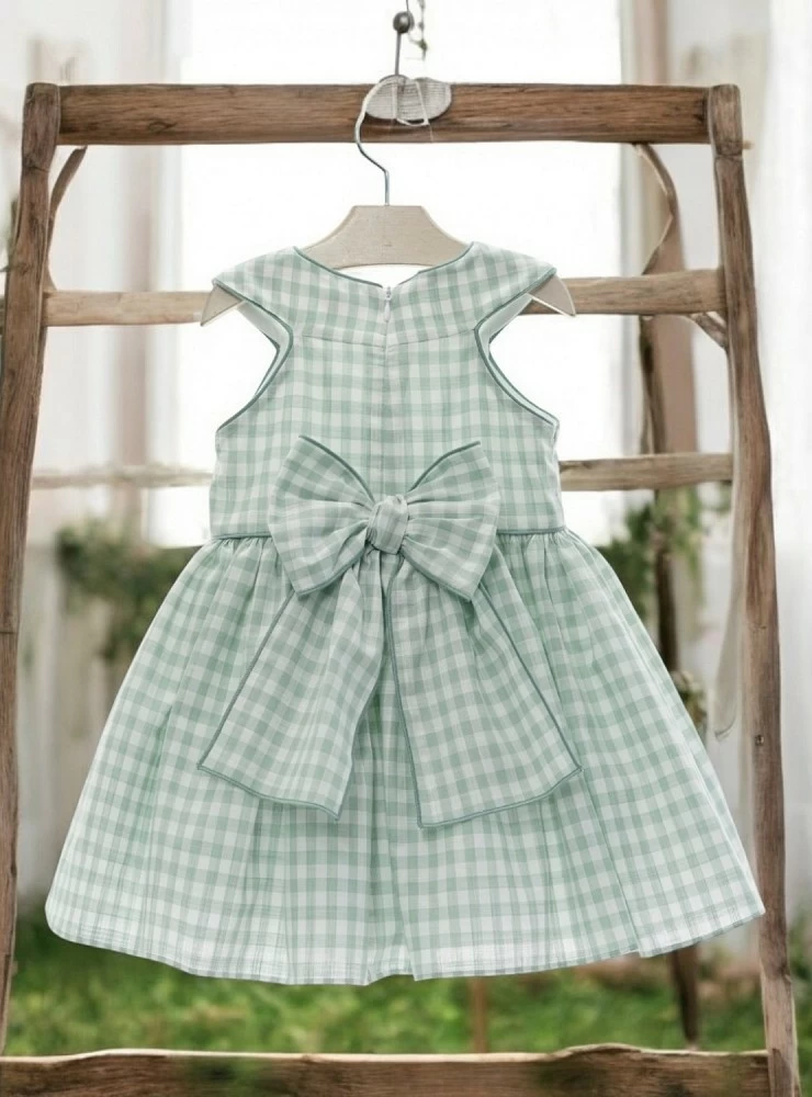 Green gingham dress from the Lancelot collection