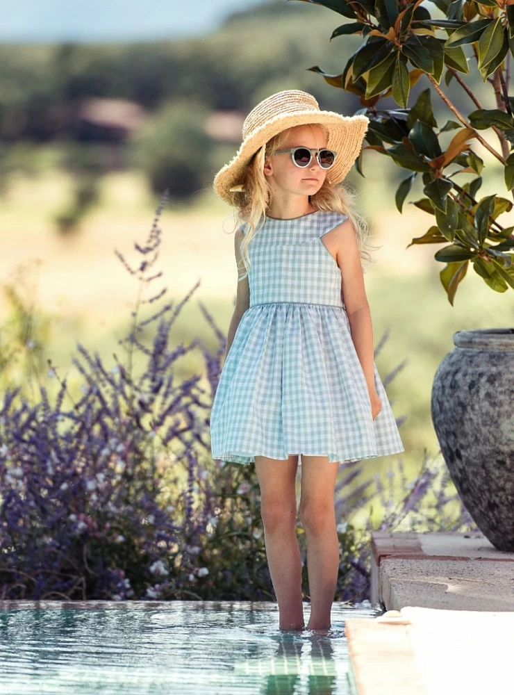 Green gingham dress from the Lancelot collection