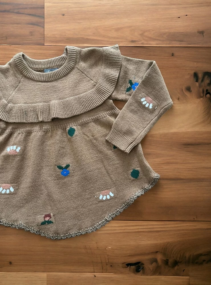 Jersey y braguita con volantes para niña de mon petit colección Bosque