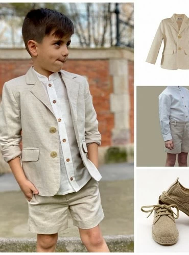 Linen shirt with pants. it has an option Jacket and shoes. Ideal