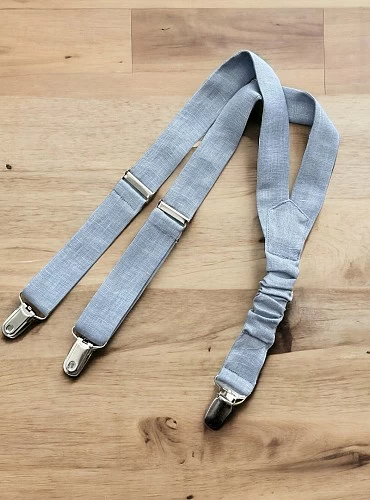 Linen suspenders in three colors and two sizes