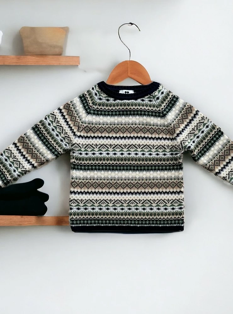 Martinique children's sweater moss collection