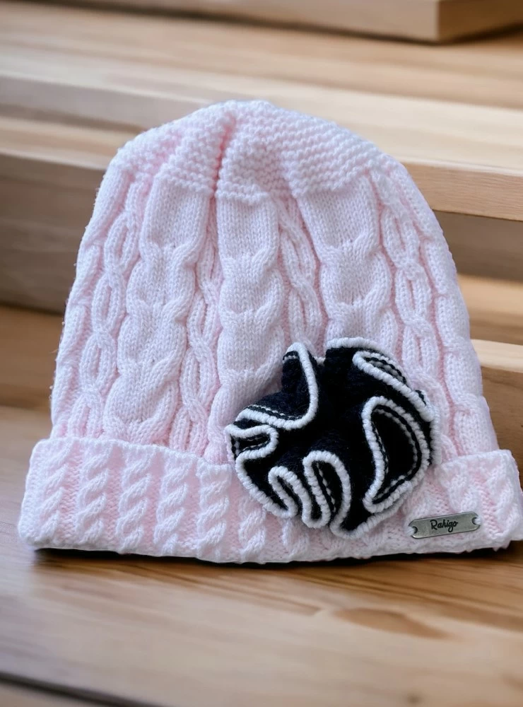 Pink girl's hat with marine detail