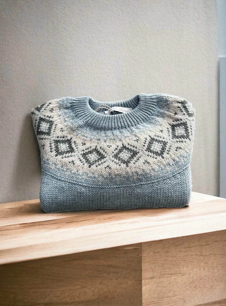 Powder blue sweater Dark Blue collection