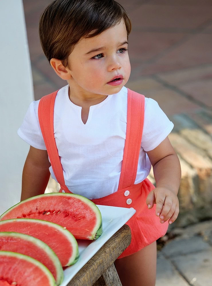 Ranita y blusa para niño colección Coral de Cocote