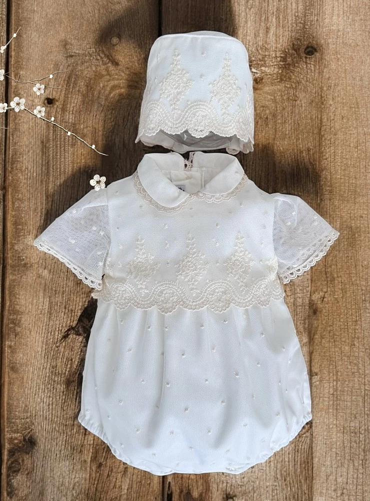 Romper and bonnet set Gemma collection