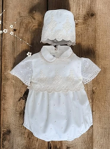 Romper and bonnet set Gemma collection