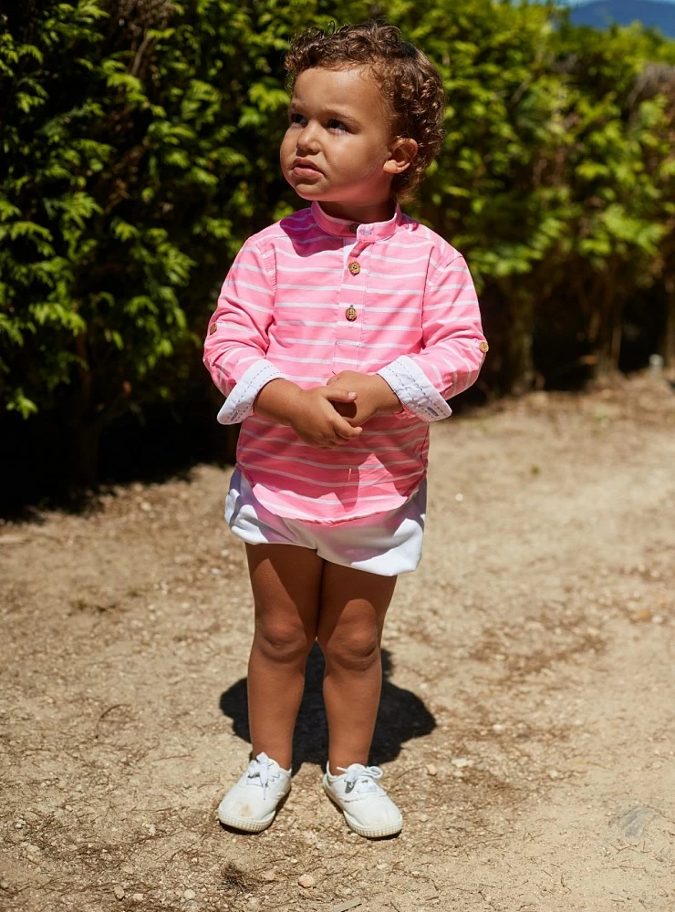 Shirt and bloomers for boys Neon collection by La Martinica