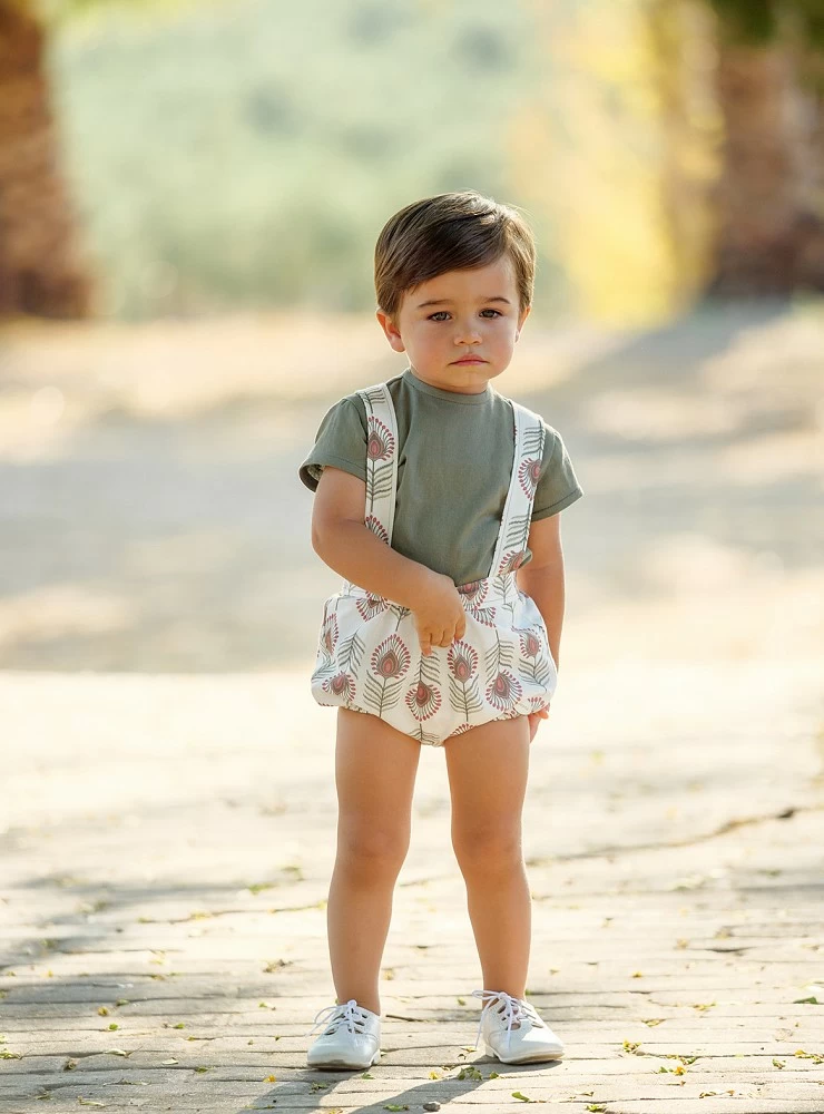 Shirt and rompers from Cocote's Peacock collection