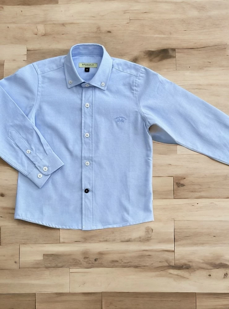 Spagnolo classic blue oxford shirt