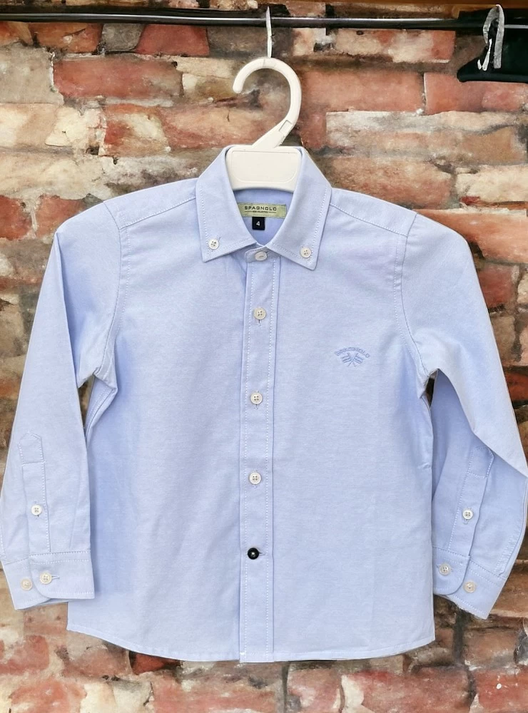 Spagnolo classic blue oxford shirt