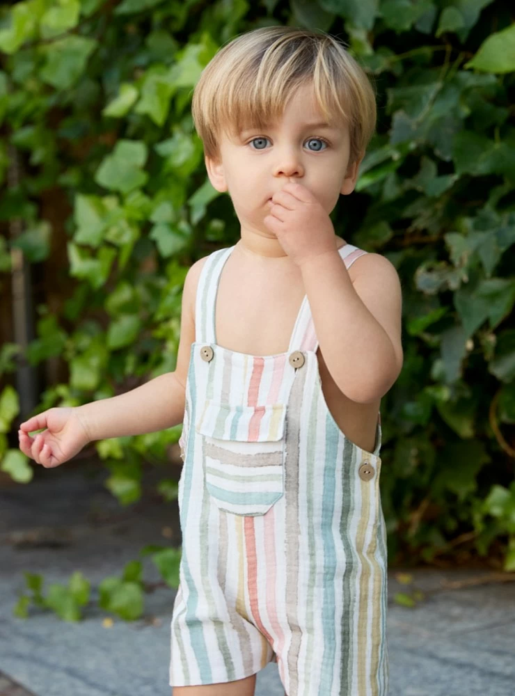 Striped overalls for boys from the Salve collection