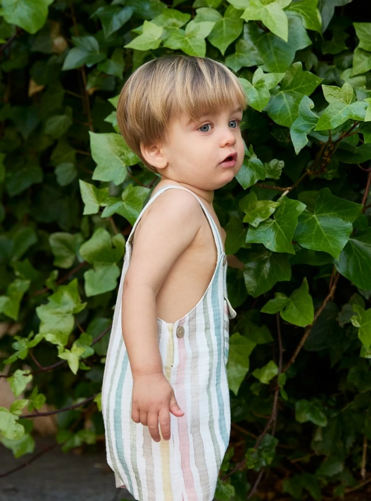 Striped overalls for boys from the Salve collection