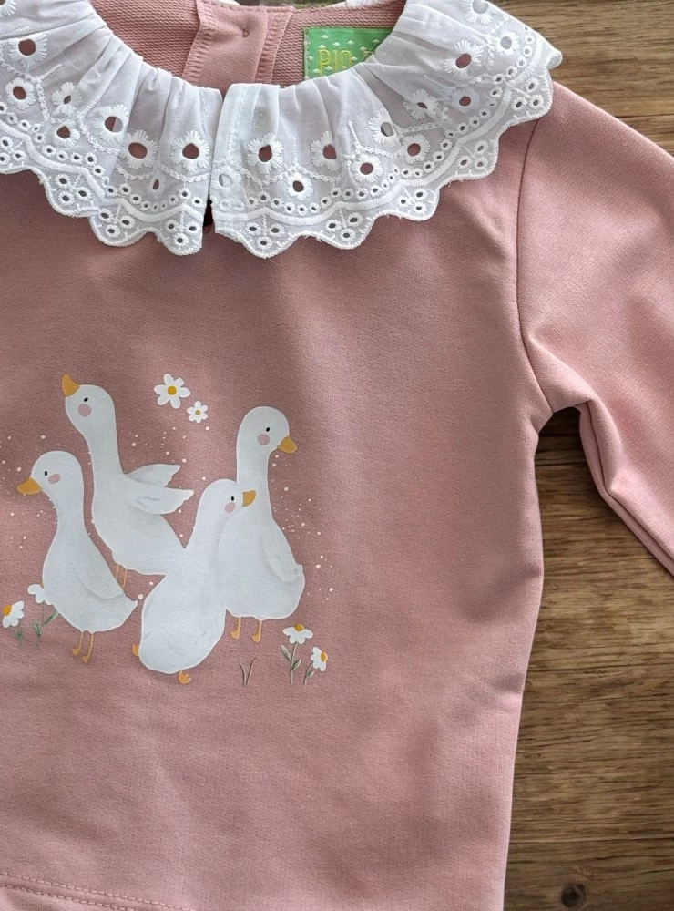 Sudadera para niña colección patos de Pio Pio