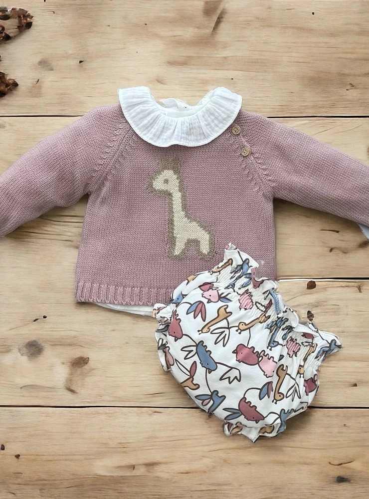 Three-piece girl's set Giraffe Collection