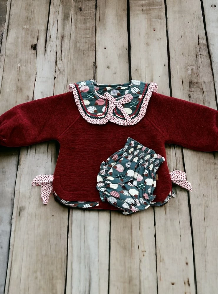 Two-piece set for girls, hedgehog collection by José Varón