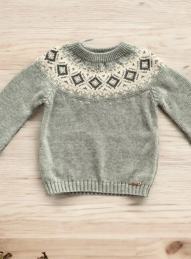 Unisex sage green knitted sweater Dark Blue collection