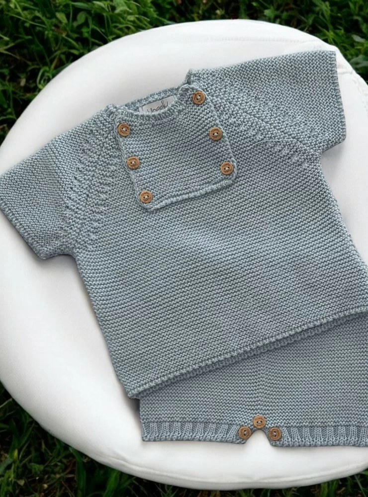 Unisex two-piece summer knit set