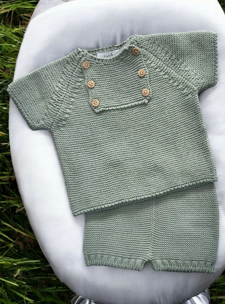 Unisex two-piece summer knit set