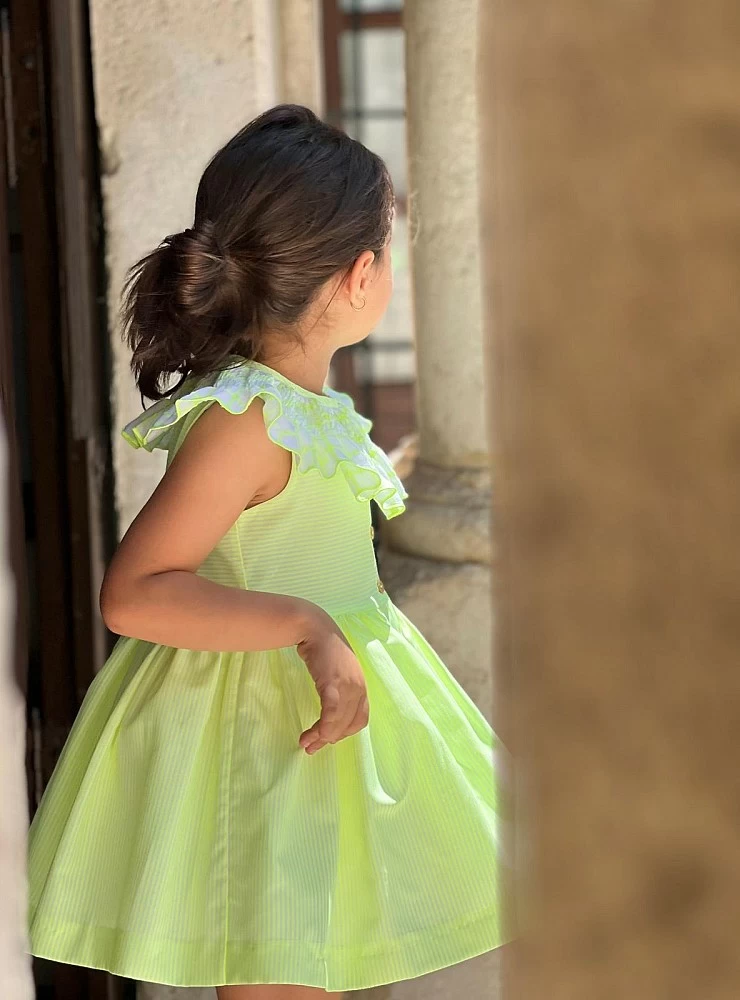 Vestido de rayas y cuadro Flúor de La Peppa